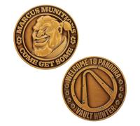 FaNaTtik Borderlands Marcus Munitions Pièce de monnaie en édition limitée (5000 exemplaires dans le monde) - Collection sous licence officielle - Or antique de 38 mm, numérotée individuellement