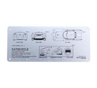 FANATTIK DC Comics Plaque en étain Motif Batmobile