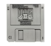 FaNaTtik Doom II Limited Edition Floppy Disk Réplique décorative en métal - Édition argent antique