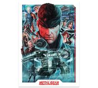 FaNaTtik Édition limitée 995 Metal Gear Solid Montage A3 Œuvre d'art Serpent solide par Selected Artist