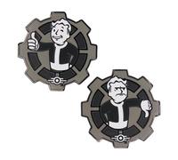 FaNaTtik Fallout Black & White Limited Edition Collectible Decision Flip Coin - Pièce en métal officielle inspirée de Vault-Tec, souvenir de joueur post-apocalyptique, cadeau pour les fans et les