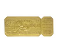 FaNaTtik Jaws Réplique de billet de régate pour 50e anniversaire - Collection limitée (Plaqué or 24 carats, sous licence officielle, 160 x 65 mm, présentoir inclus)