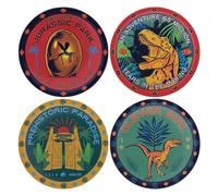 Fanattik Jurassic Park Lot De 4 Sous-Verres En Métal Multicolores