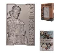 FaNaTtik Metal Gear Solid 2 Lingot en métal Solid Snake Édition limitée - Produit sous licence officielle, 5 000 exemplaires dans le monde entier, support de présentation inclus