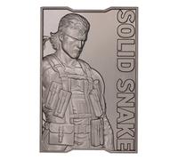 Fanattik Metal Gear Solid 2 Solid Snake Édition Limitée Lingot Métal Argenté