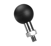 FANAUE Adaptateur de tête sphérique en aluminium de 2,5 cm avec filetage M6 x 1,0, base à tête sphérique de 2,5 cm pour trou de vis M6 x 1,0, bras à double prise et support de téléphone pour vélo et