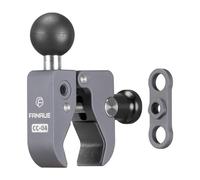 FANAUE CC-04F Base de serrage de guidon avec adaptateur à bille de 1" pour guidon de moto de 13 à 52 mm de diamètre - Compatible avec RAM Mount B - Bras à double socle