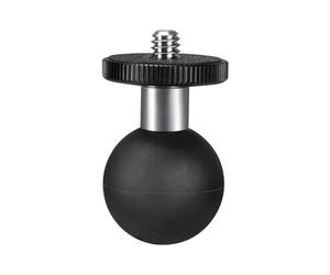 FANAUE GB-02 Adaptateur boule en aluminium 2,5 cm goujon fileté 6,35 mm compatible RAM Mount B taille double bras pour Insta 360 Panorama Series et moto équitation