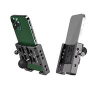 FANAUE Support de téléphone en alliage d'aluminium avec boule de 2,5 cm pour smartphones d'une largeur de 5,8 cm à 8,6 cm, compatible avec les supports RAM de taille B, bras double prise et support de