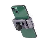 FANAUE Support de téléphone en aluminium pour moto avec adaptateur de tête sphérique de 2,5 cm compatible avec les supports RAM, bras double prise B et guidon de vélo pour smartphone de 6 à 8,5"