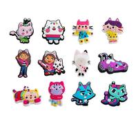 Fancico Gabby's Lot de 12 breloques pour chaussures, décorations différentes pour adolescents et adultes, accessoires pour sabots, cadeaux de fête