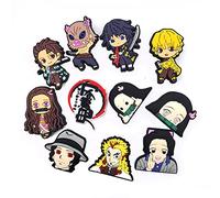 Fancico Kimetsu no yaiba Lot de 12 breloques décoratives pour chaussures, sabots, sandales, cadeaux pour enfants, filles, garçons et adolescents