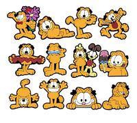 Fancico The Garfield Lot de 12 breloques pour chaussures, décorations différentes pour adolescents et adultes, accessoires pour sabots, cadeaux de fête