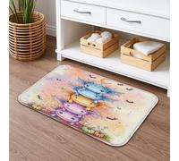 Fanciful Dragon Tapis de bain à séchage rapide, coloré, fantaisie, absorbant, antidérapant, en flanelle, lavable pour salle de bain et toilettes, 40,6 x 61 cm