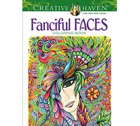 Fanciful Faces Adult Coloring Book