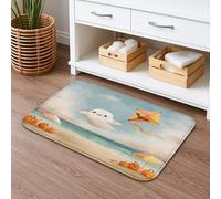 Fanciful Ghost Tapis de bain à séchage rapide, motif cerf-volant saisonnier, absorbant, antidérapant, lavable en flanelle, pour salle de bain, toilettes, toilettes, décoration 50,8 x 81,3 cm