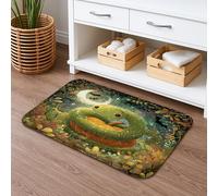 Fanciful Tapis de bain à séchage rapide, style forêt enchantée, absorbant, antidérapant, lavable en flanelle, pour salle de bain, toilettes, toilettes, décoration 50,8 x 81,3 cm