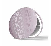 Fancii Mini Taylor Miroir grossissant compact avec lumière LED, 10x/1x, rechargeable, 3 réglages de lumière, intensité variable, petit miroir de voyage éclairé pour poche, sac à main, sac à main
