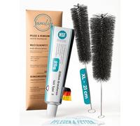 fancility Graisse silicone 25 g pour machines à café et graisse de robinet (testée 2 fois) + 2 brosses de nettoyage XL de 21 cm - Kit de nettoyage pour joints et joints toriques - Graisse