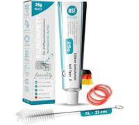 fancility® Kit de 5 pièces pour unité d'infusion DeLonghi & AEG - Kit d'entretien et pièces de rechange - Groupe d'infusion ECAM ESAM avec 25 g de graisse en silicone - Brosse de nettoyage XL - 3