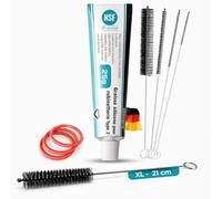 fancility® kit de nettoyage pour groupe café DeLonghi et AEG ECAM ESAM, 9 pièces avec graisse 25 g, 5 brosses et 3 joints toriques, entretien et pièces de rechange