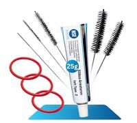 fancility® Kit d'entretien pour unité d'infusion Siemens, Bosch, Neff, Gaggenau, 25 g de graisse silicone, 3 joints toriques et 5 brosses de nettoyage pour groupe café EQ5 EQ6 EQ7 EQ8
