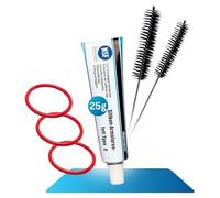 fancility® Kit d'entretien pour unité d'infusion Siemens, Bosch, Neff, Gaggenau, 25 g de graisse silicone, 3 joints toriques et 2 brosses de nettoyage pour groupe café EQ5 EQ6 EQ7 EQ8 (M3)