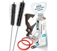 fancility Kit d'entretien XL [avec instructions vidéo] pour Siemens EQ5 EQ6 EQ7 EQ8 & Bosch Vero Neff Gaggenau - 25 g de graisse silicone, joint de forme pour groupe café automatique et joints