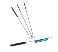 fancility® Lot de 4 brosses de nettoyage (3 et 7 mm de diamètre, 21 cm de long) pour machines à café, tuyau à lait et bec verseur à lait pour groupe café Miele Jura Siemens Krups Melitta Bosch