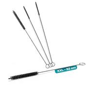 fancility® Lot de 4 brosses de nettoyage (3 et 7 mm de diamètre, 32 cm de long) pour machines à café, tuyau à lait et bec verseur à lait pour groupe d'infusion de machine à café Miele, Jura, Siemens