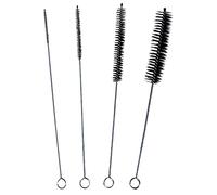 fancility® Lot de 4 brosses de nettoyage pour machine à café automatique 4, 6, 15 et 19 mm (entre autres pour DeLonghi), bec verseur à café et brosse pour tuyau à lait, petite brosse pour nettoyer la