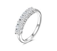 FANCIME Bague de fiançailles en argent sterling 925 avec diamant 0,72 carat Lab-Grown pour femme, bague de fiançailles, mariage, Saint-Valentin, pour femme, couleur D-E, clarté VS, Pierre précieuse