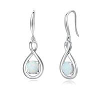 FANCIME Boucles d'oreilles à chute argent 925 plaqué or infini avec pierre de naissance bijoux fins cadeaux fête des mères Saint-Valentin anniversaire pour femme