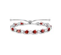 FANCIME Bracelet de tennis pour femme en argent sterling plaqué or blanc Bolo Tennis Bracelet de tennis en forme de poire Pierre précieuse Noël Saint-Valentin Bijoux fins Cadeaux pour femme mère