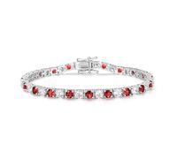 FANCIME Bracelet rivière avec pierre de naissance, plaqué or 14 carats pour femme, bijou fin, cadeau de mariage, bal de fin d'année, cadeau d'anniversaire pour femme, maman, épouse, longueur 18,3 cm
