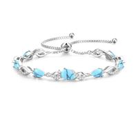 FANCIME Bracelet Tennis Infini Forme Goutte Pierre de Naissance pour Femme | Argent Sterling 925, Bijoux Fin, Bracelet Bolo, Anniversaire Noël Anniversaire de Naissance Bijoux Cadeau pour Elle