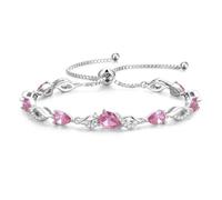 FANCIME Bracelet Tennis Infini Forme Goutte Pierre de Naissance pour Femme | Argent Sterling 925, Bijoux Fin, Bracelet Bolo, Anniversaire Noël Anniversaire de Naissance Bijoux Cadeau pour Elle