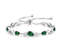 FANCIME Bracelet Tennis Infini Forme Goutte Pierre de Naissance pour Femme | Argent Sterling 925, Bijoux Fin, Bracelet Bolo, Anniversaire Noël Anniversaire de Naissance Bijoux Cadeau pour Elle