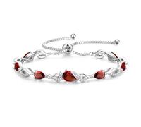 FANCIME Bracelet Tennis Infini Forme Goutte Pierre de Naissance pour Femme | Argent Sterling 925, Bijoux Fin, Bracelet Bolo, Anniversaire Noël Anniversaire de Naissance Bijoux Cadeau pour Elle