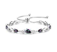 FANCIME Bracelet Tennis Infini Forme Goutte serti de Pierre de Lune