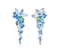FANCIME Collection Murmure de Glycine collier bracelet boucles d'oreilles argent plaqué or blanc diamant simulé bijoux fins cadeaux fête des mères mariage anniversaire pour elle femme mère mariée