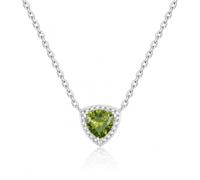 FANCIME Collier avec pendentif pierre de naissance en argent sterling - Collier triangle Leroy avec pierre de naissance - Symbole de l'équilibre de l'amour