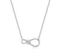 FANCIME Collier d'amour infini pour femme en or 18 carats et argent sterling plaqué or blanc délicat imitation diamant symbole infini bijoux anniversaire remise de diplôme Noël cadeaux pour femme