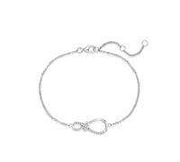 FANCIME Collier d'amour infini pour femme en or 18 carats et argent sterling plaqué or blanc délicat imitation diamant symbole infini bijoux anniversaire remise de diplôme Noël cadeaux pour femme