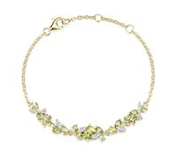 FANCIME Glyzinie Flüstern Collection de bijoux en argent sterling plaqué or jaune avec diamant simulé collier, bracelet, boucles d'oreilles, anniversaire, fête des mères, mariage, cadeau pour elle