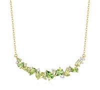 FANCIME Glyzinie Flüstern Collection de bijoux en argent sterling plaqué or jaune avec diamant simulé collier, bracelet, boucles d'oreilles, anniversaire, fête des mères, mariage, cadeau pour elle