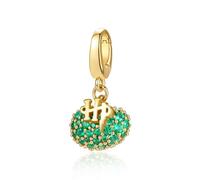 FANCIME Harry Potter x Collaboration - Bertie Bott’s Beans Charm - Spinach Flavor, Sterling Silver Charms Necklace Jewellery Gift for Women Girls