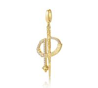 FANCIME Harry Potter x Collaboration - Hermione Granger Wand Charm, Sterling Silver Charms Necklace Jewellery Gift for Women Girls
