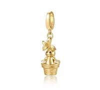 FANCIME Harry Potter x Potter Collaboration - Mandrake Charm, Sterling Silver Charms Necklace Jewellery Gift for Women Girls