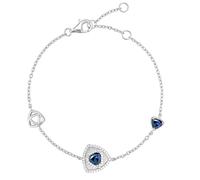 FANCIME Trinity Leroy Bracelet triangulaire avec pierre de naissance pour femme en argent sterling 925 avec pierres précieuses, pour anniversaire, Saint-Valentin, cadeau pour femme, Argent sterling